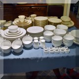 P08. Set of white china. 